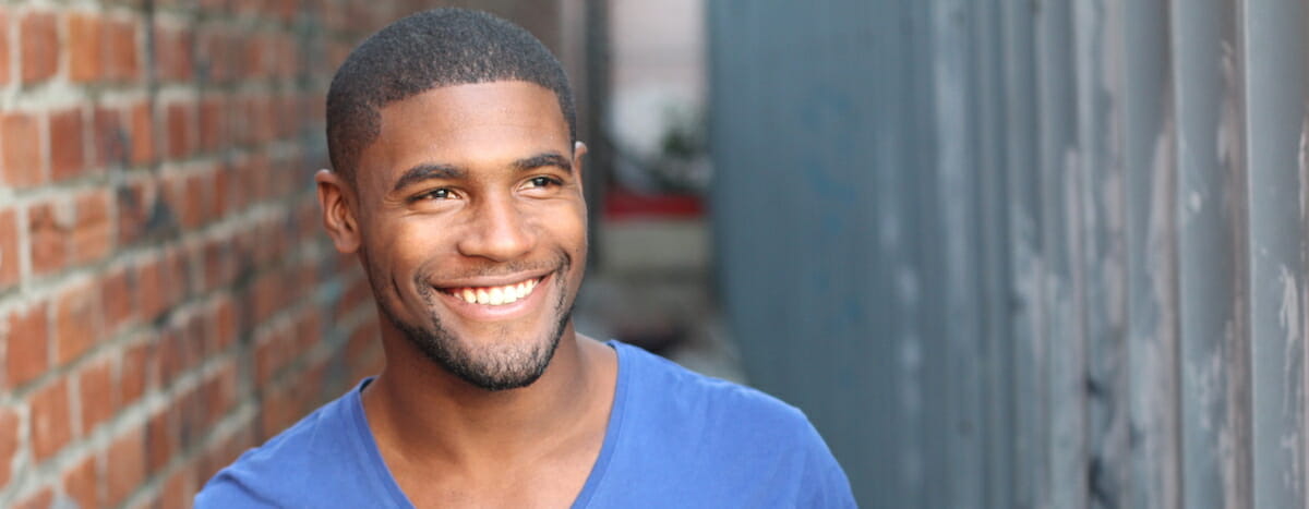 man smiling teeth Man smiling